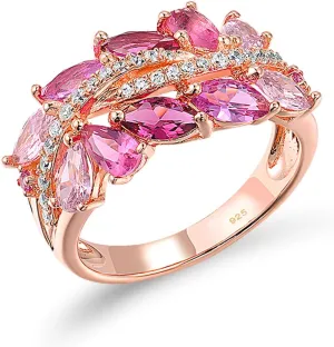 Santuzza 925 Sterling Silver Simulated Diamond Engagement Wedding Rings