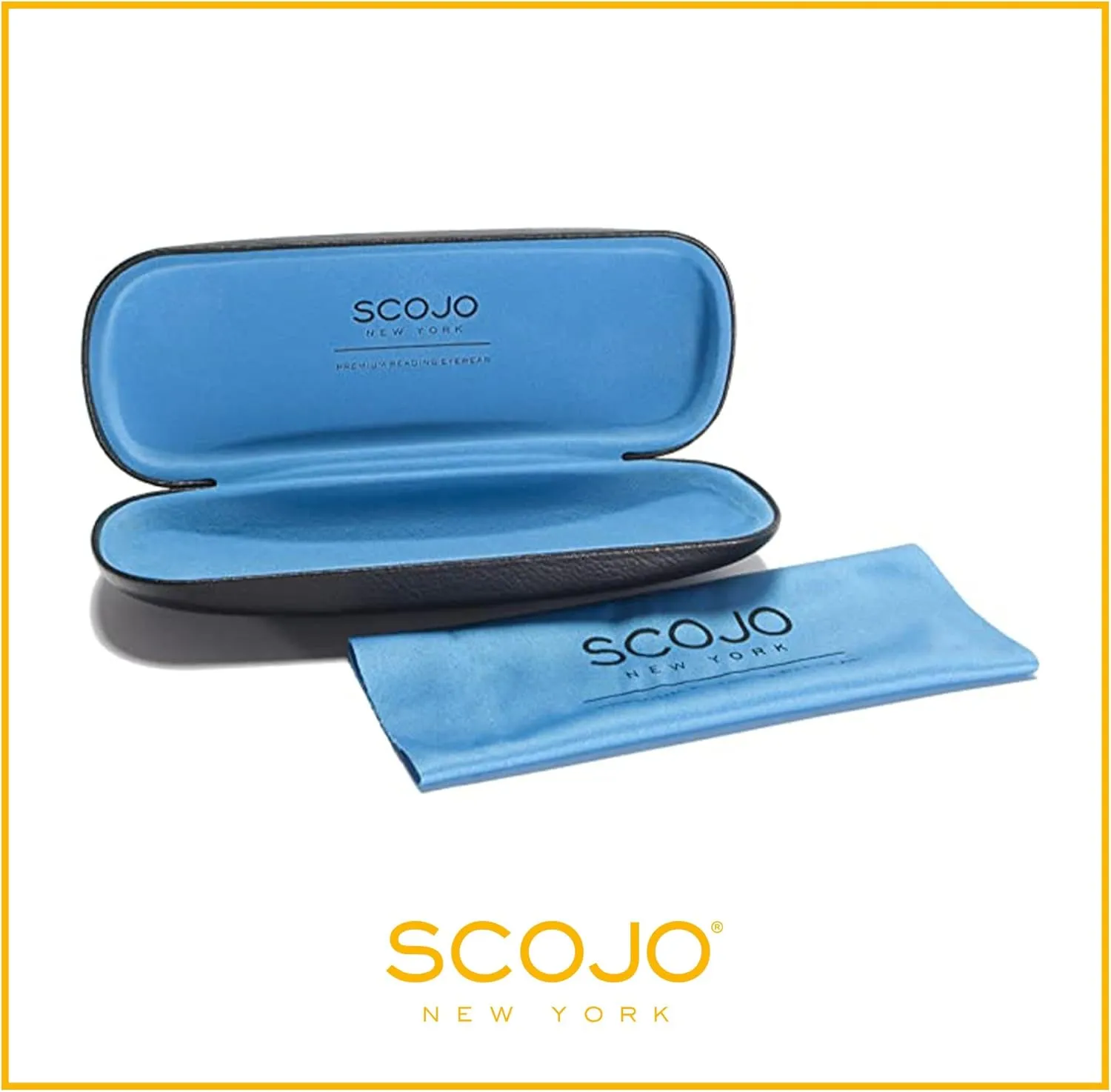 Scojo New York Gels Original Blue Light Reading Glasses, Handmade Scratch Resistant Readers for Women and Men