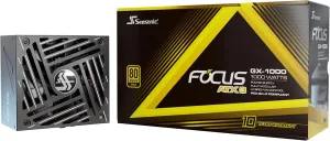 Seasonic Focus V4 GX-1000 (ATX3) - 1000W - 80  Gold - ATX 3.0 & PCIe 5.1 Ready -Full-Modular -ATX Form Factor -Premium Japanese Capacitor -10 Year Warranty -Nvidia RTX 30/40 Super & AMD GPU Compatible