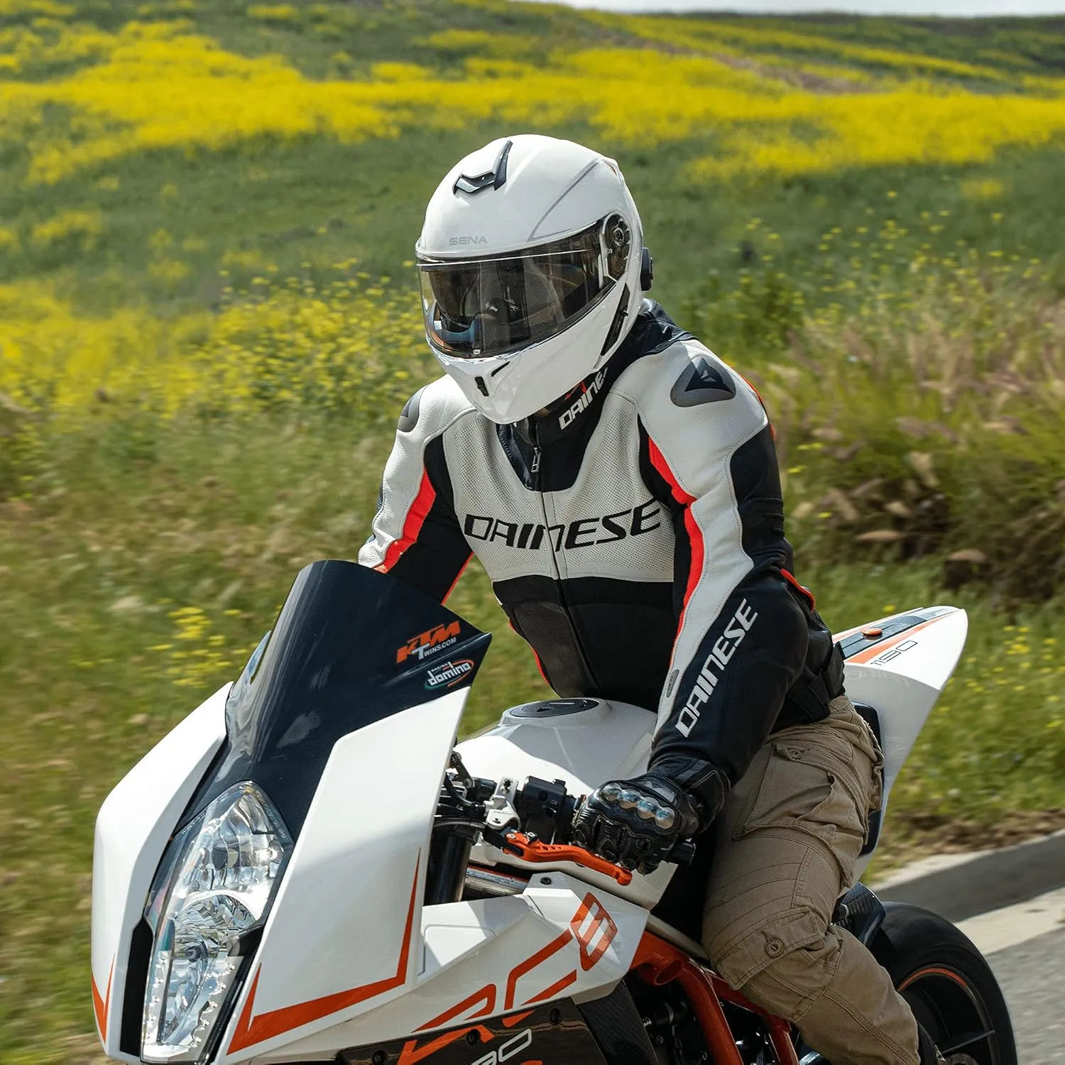 SenaOutrush Bluetooth Modular Motorcycle Helmet with Intercom System, DOT