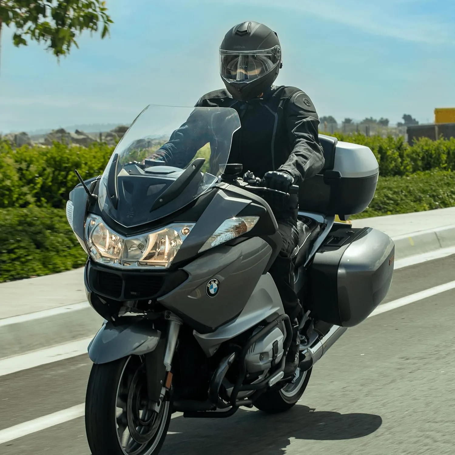 SenaOutrush Bluetooth Modular Motorcycle Helmet with Intercom System, DOT