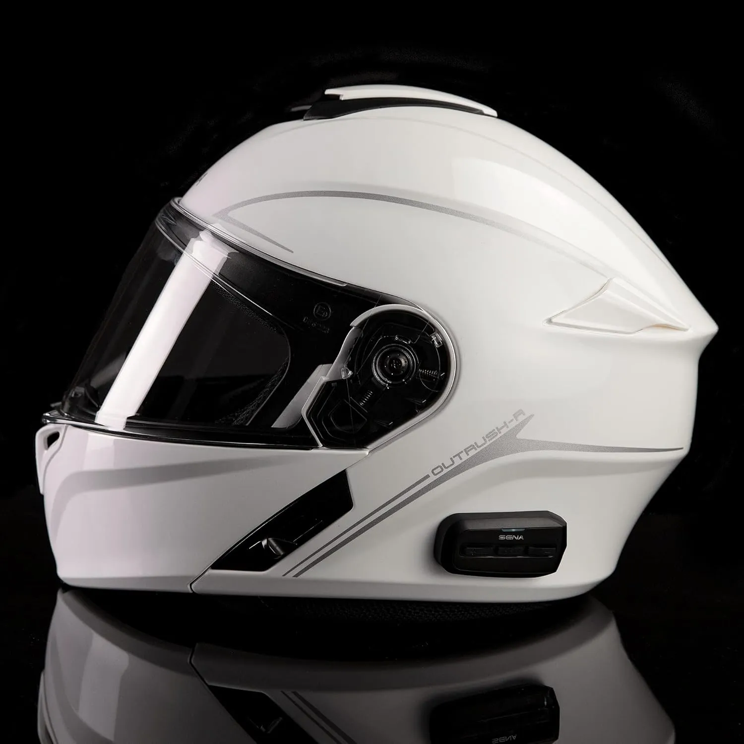 SenaOutrush Bluetooth Modular Motorcycle Helmet with Intercom System, DOT