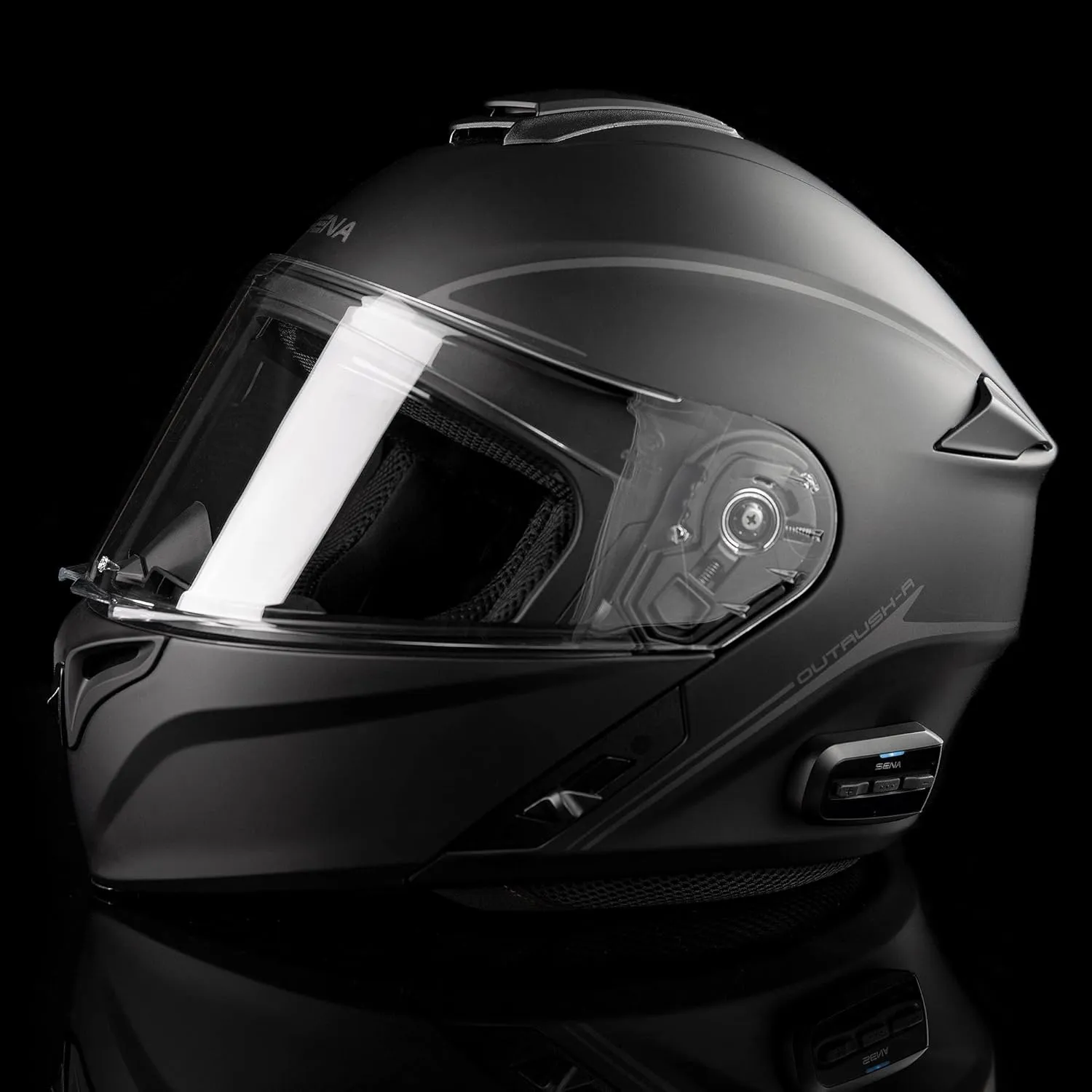SenaOutrush Bluetooth Modular Motorcycle Helmet with Intercom System, DOT
