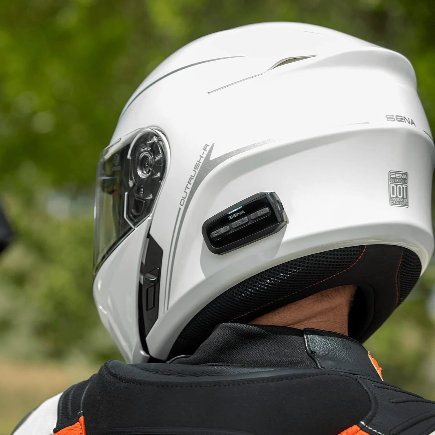 SenaOutrush Bluetooth Modular Motorcycle Helmet with Intercom System, DOT