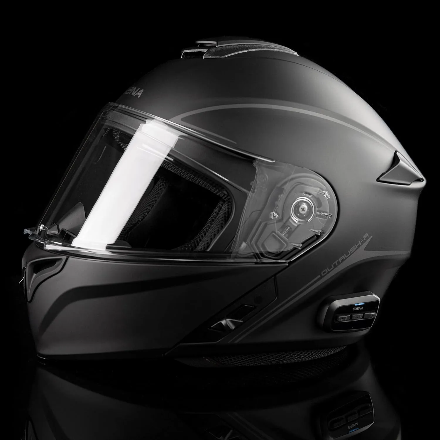 SenaOutrush Bluetooth Modular Motorcycle Helmet with Intercom System, DOT