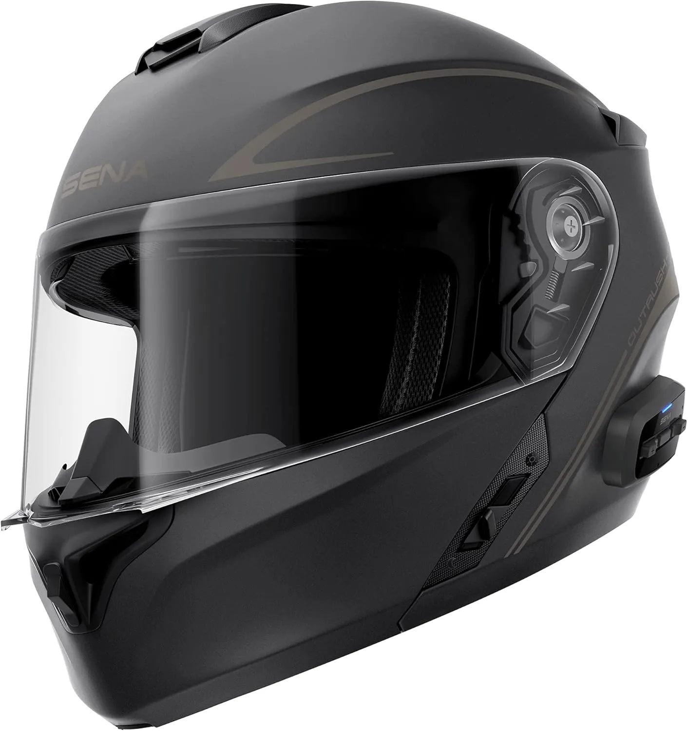 SenaOutrush Bluetooth Modular Motorcycle Helmet with Intercom System, DOT