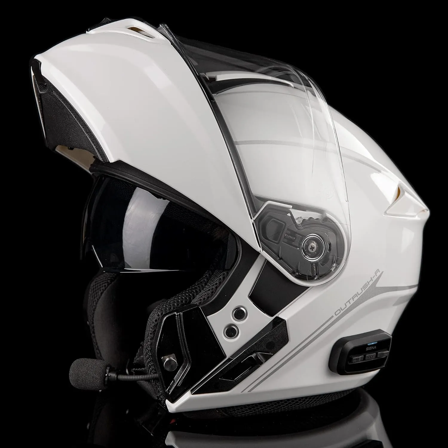 SenaOutrush Bluetooth Modular Motorcycle Helmet with Intercom System, DOT