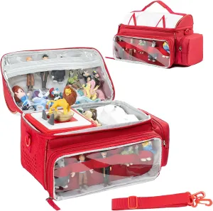 SFYBYHEART Carrying Case Compatible with Toniebox Starter Set, Tonis Figures, Tonis Characters, Cute Tony Case, Tonis Storage and Organizer with Shoulder Strap