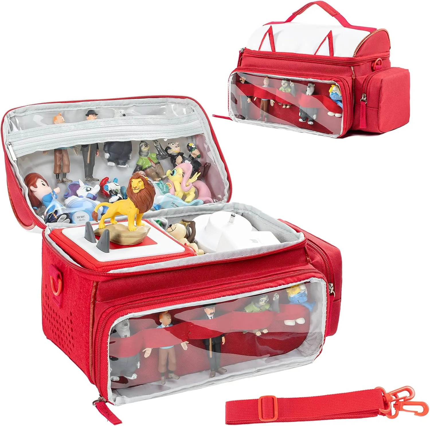 SFYBYHEART Carrying Case Compatible with Toniebox Starter Set, Tonis Figures, Tonis Characters, Cute Tony Case, Tonis Storage and Organizer with Shoulder Strap