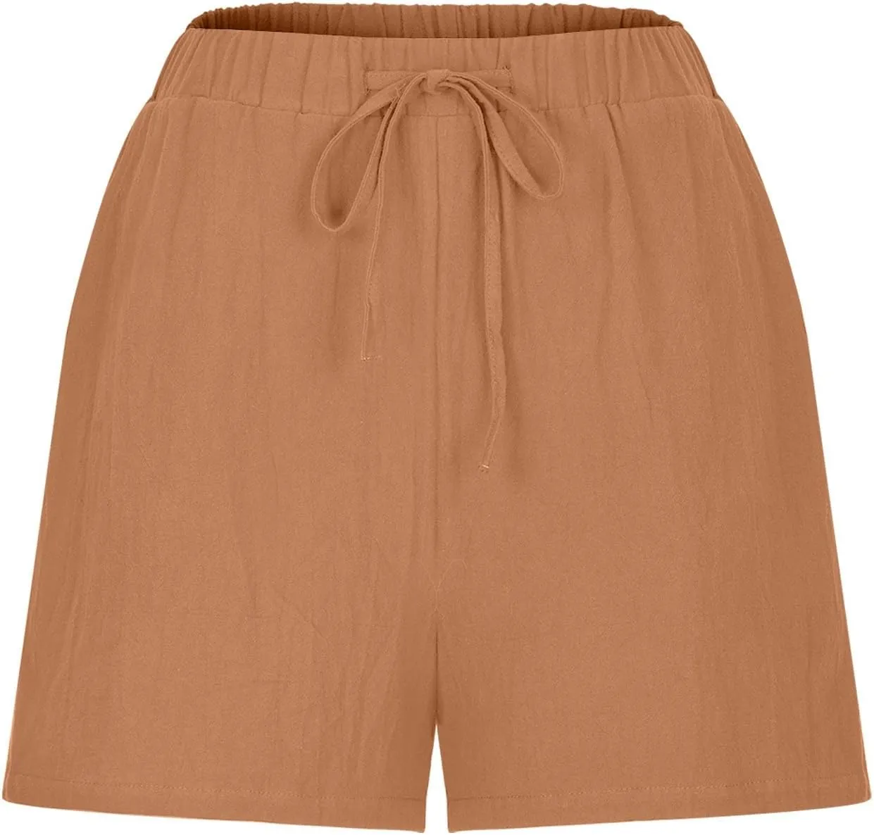 Shorts for Women 2025 Summer Linen Shorts Drawstring High Waisted Lightweight Casual Beach Vacation Outfit