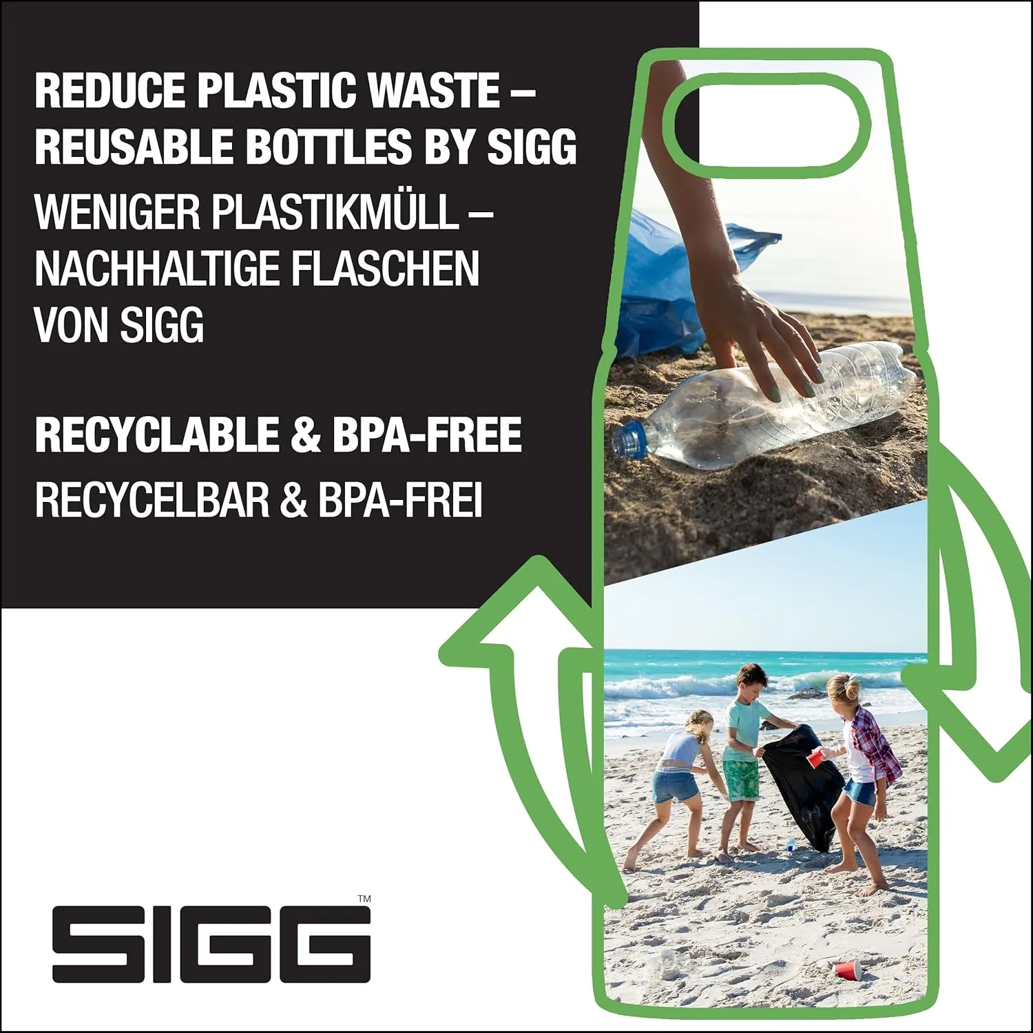 SIGG - Tritan Renew Transparent Water Bottle - Total Clear ONE MyPlanet - For Carbonated Beverages - Dishwasher Safe - With Fruit Strainer - Leakproof & Lightweight - BPA Free - 17 Oz / 25 Oz / 51 Oz