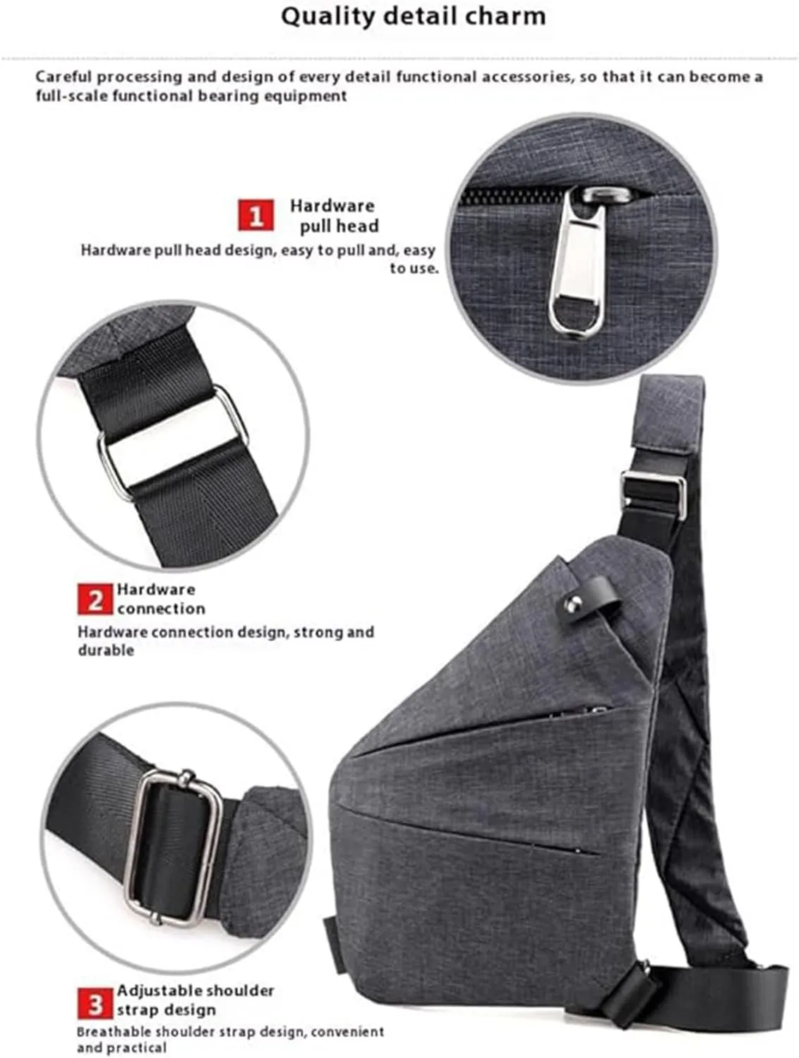 Simplify Living Cross Body Bag, Slim And Safe Anti-Theft Crossbody Bag, for Going Out, City, Burglary, Life, Work