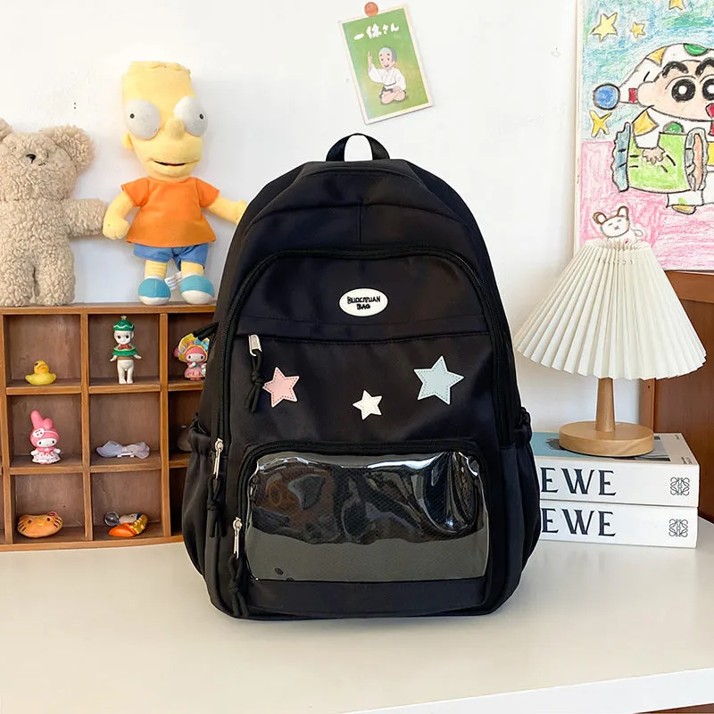 Sister Transparent Cartoon Large Capacity Versatile Backpacks