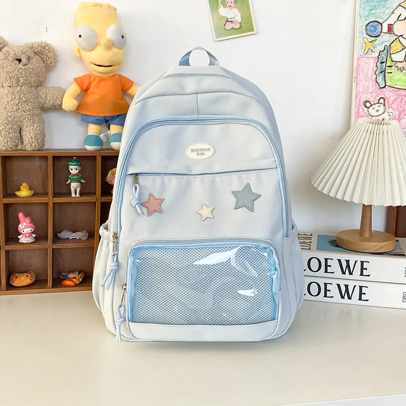 Sister Transparent Cartoon Large Capacity Versatile Backpacks