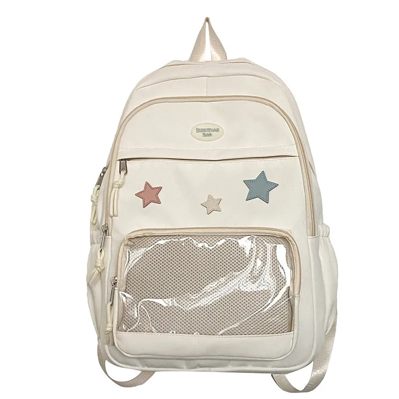 Sister Transparent Cartoon Large Capacity Versatile Backpacks