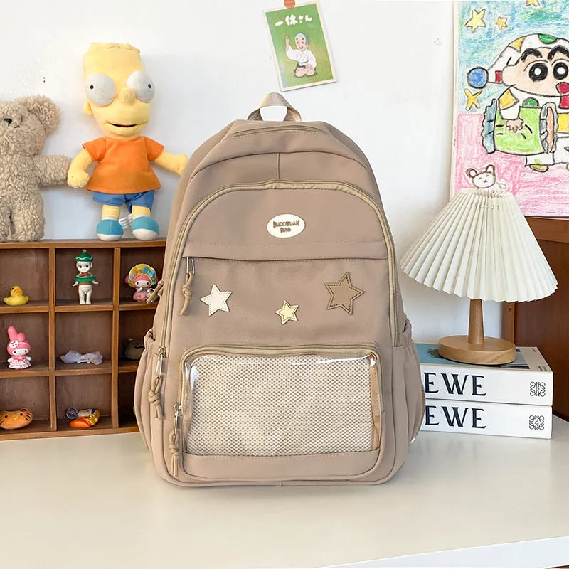 Sister Transparent Cartoon Large Capacity Versatile Backpacks