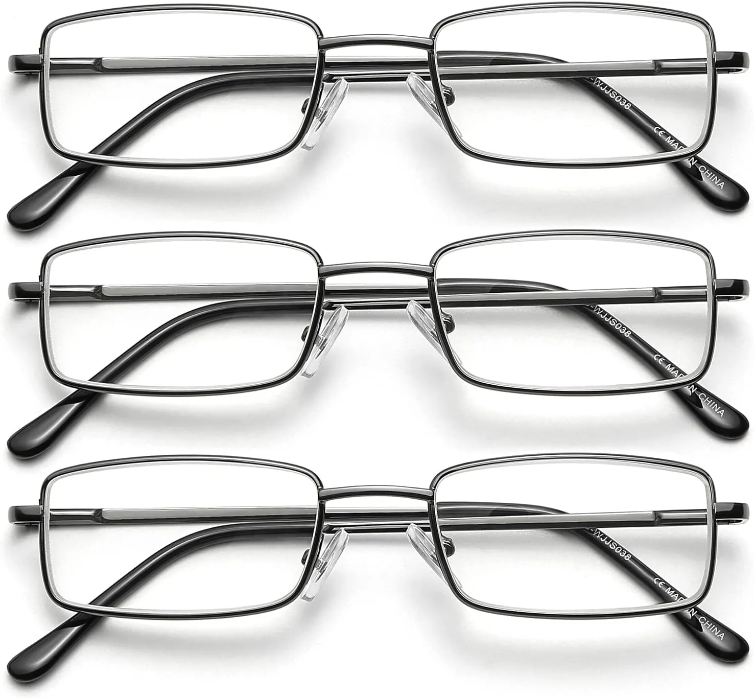 SKYWAY Mens Reading Glasses Blue Light Blocking, Stylish Metal Frame Computer Readers for Men Anti Glare UV Protection