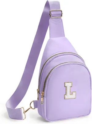 Sling Bag for women,Initial Fanny Pack, Cute Travel Crossbody Bag,Initial Purse Belt Bag L