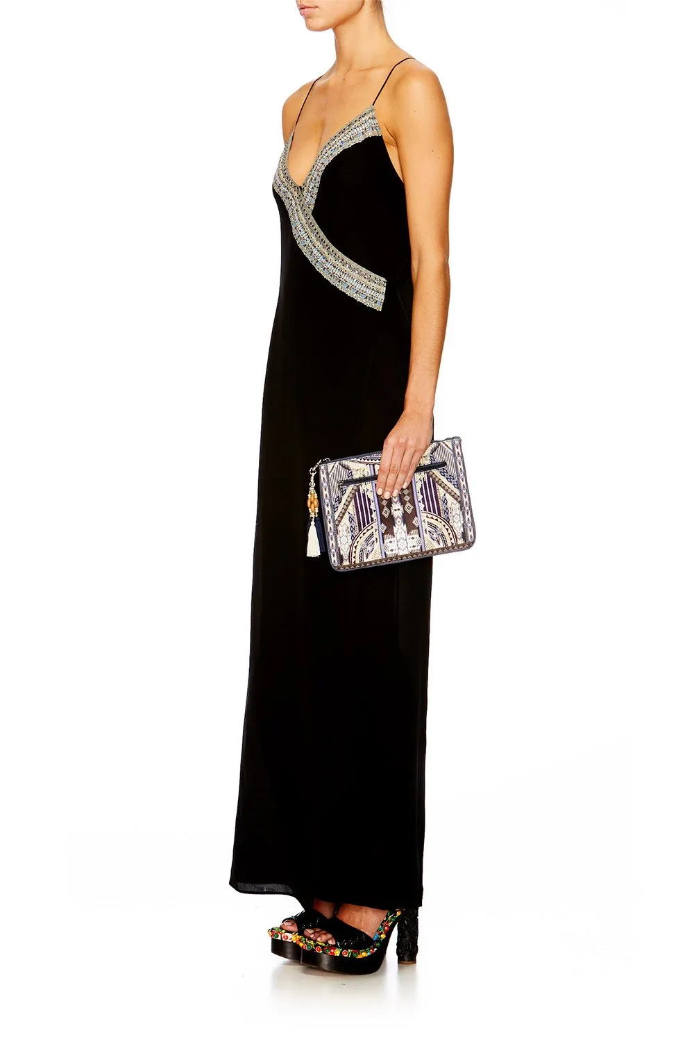SMALL CANVAS CLUTCH TIE THE KNOT