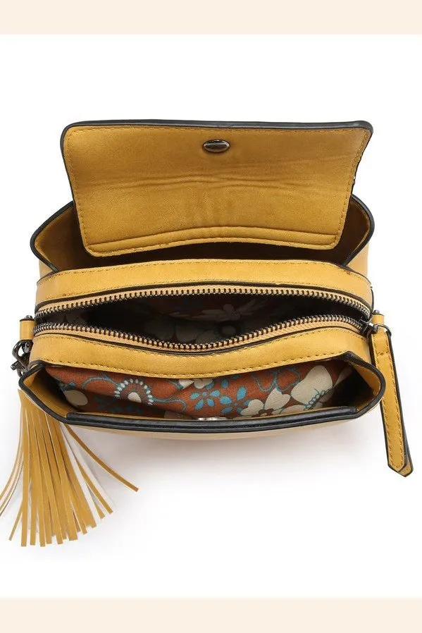 small crossbody bag triple multipockets