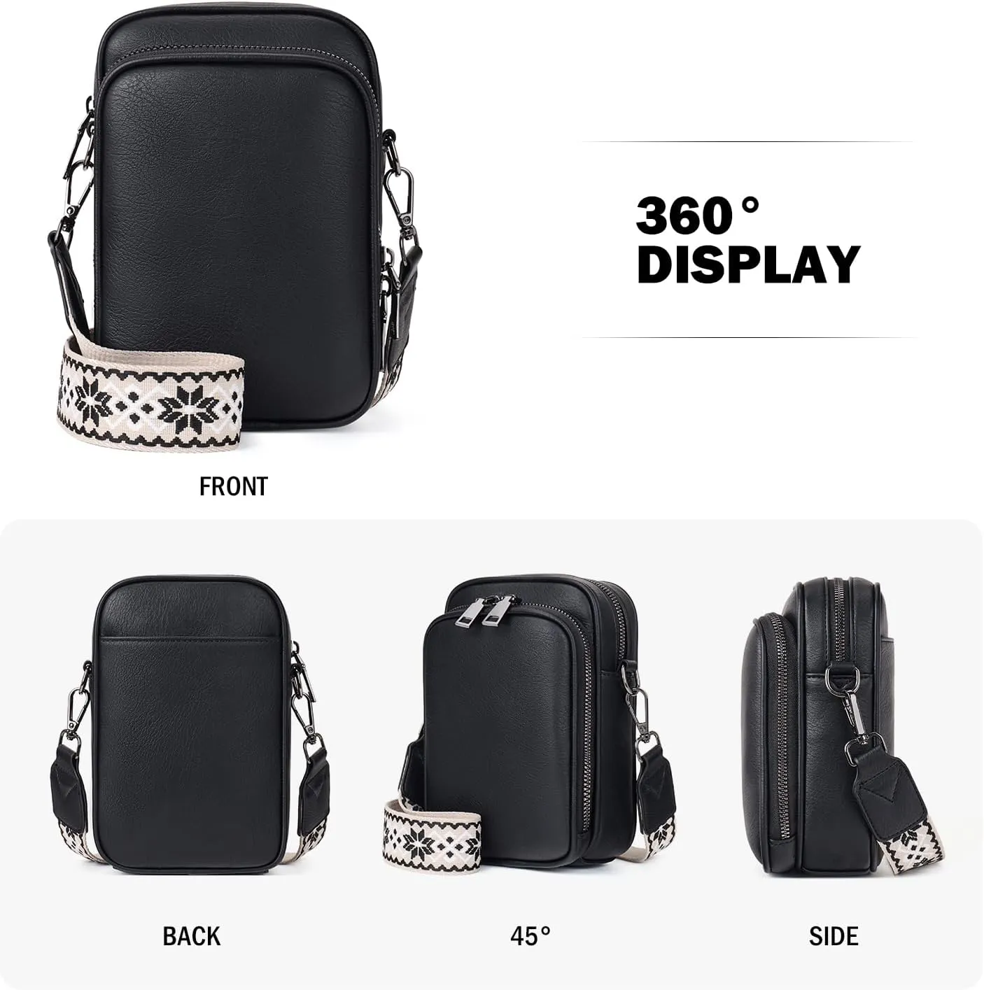 Small Crossbody Bags for Women Trendy,Vegan Leather Cell Phone Purse Crossbody Handbag Purse with Built in Wallet