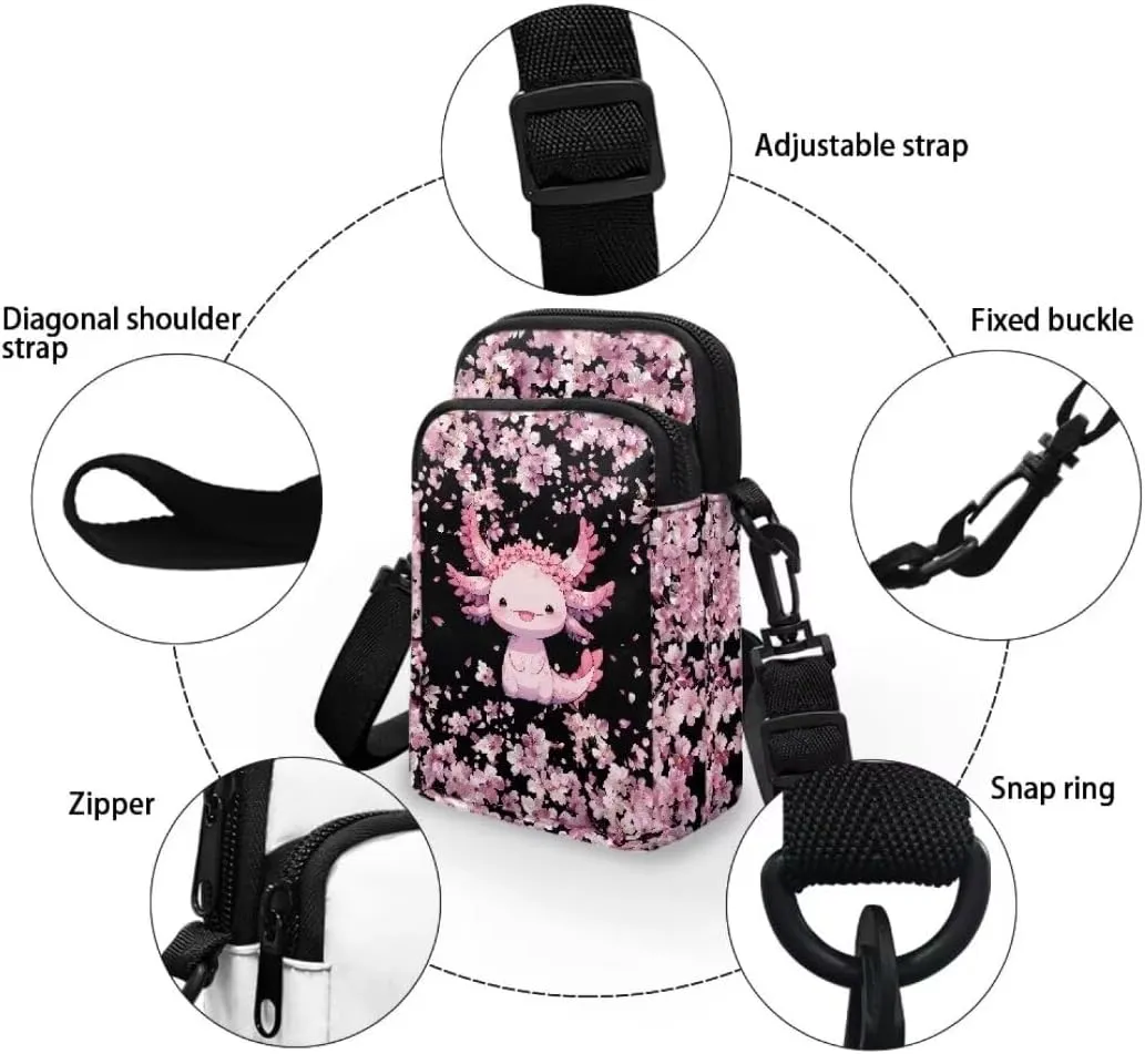 Small Crossbody Cell Phone Purse, Lightweight Mini Messenger Shoulder Handbag Wallet with Adjustable Strap