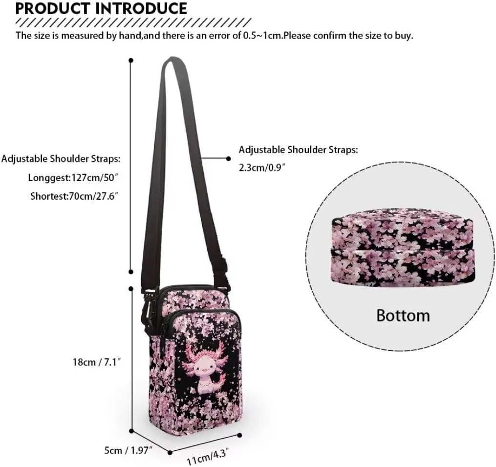 Small Crossbody Cell Phone Purse, Lightweight Mini Messenger Shoulder Handbag Wallet with Adjustable Strap