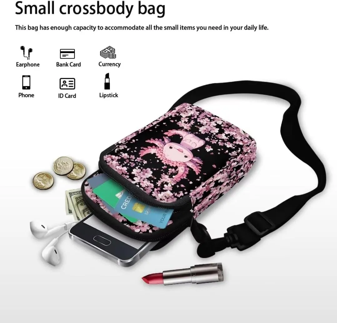 Small Crossbody Cell Phone Purse, Lightweight Mini Messenger Shoulder Handbag Wallet with Adjustable Strap