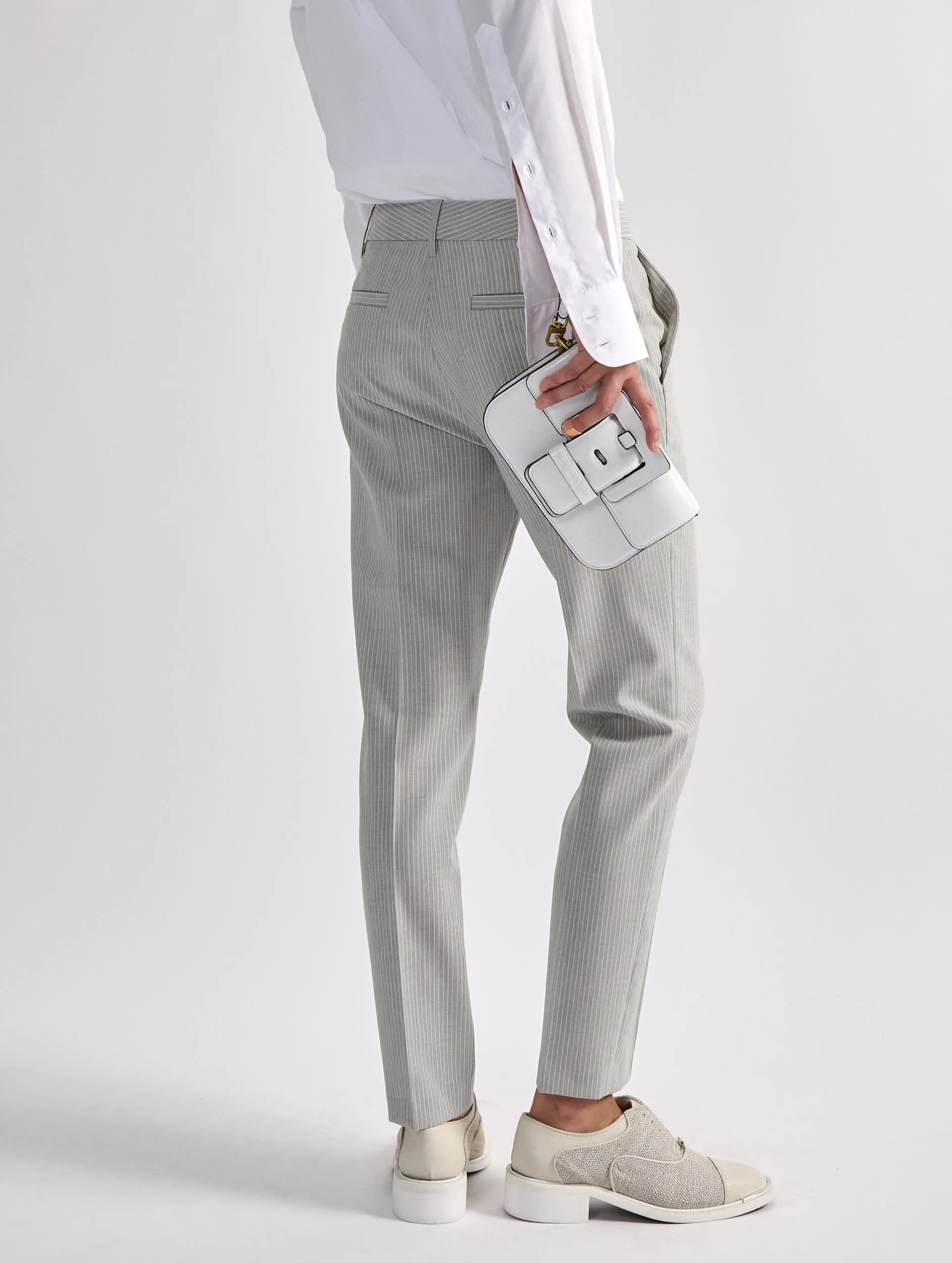 Small "Like Me" bag in white leather