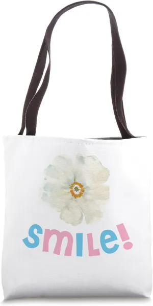Smile Flower Gifts,Happy Flower Tees,Smil Conversational Tee Tote Bag