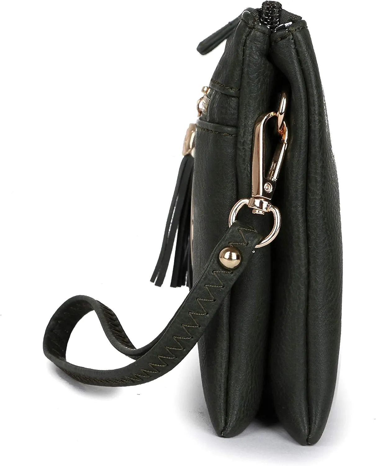Solene Women's Lightweight Multi Compartment Wristlet Clutch Wallet Crossbody Bag