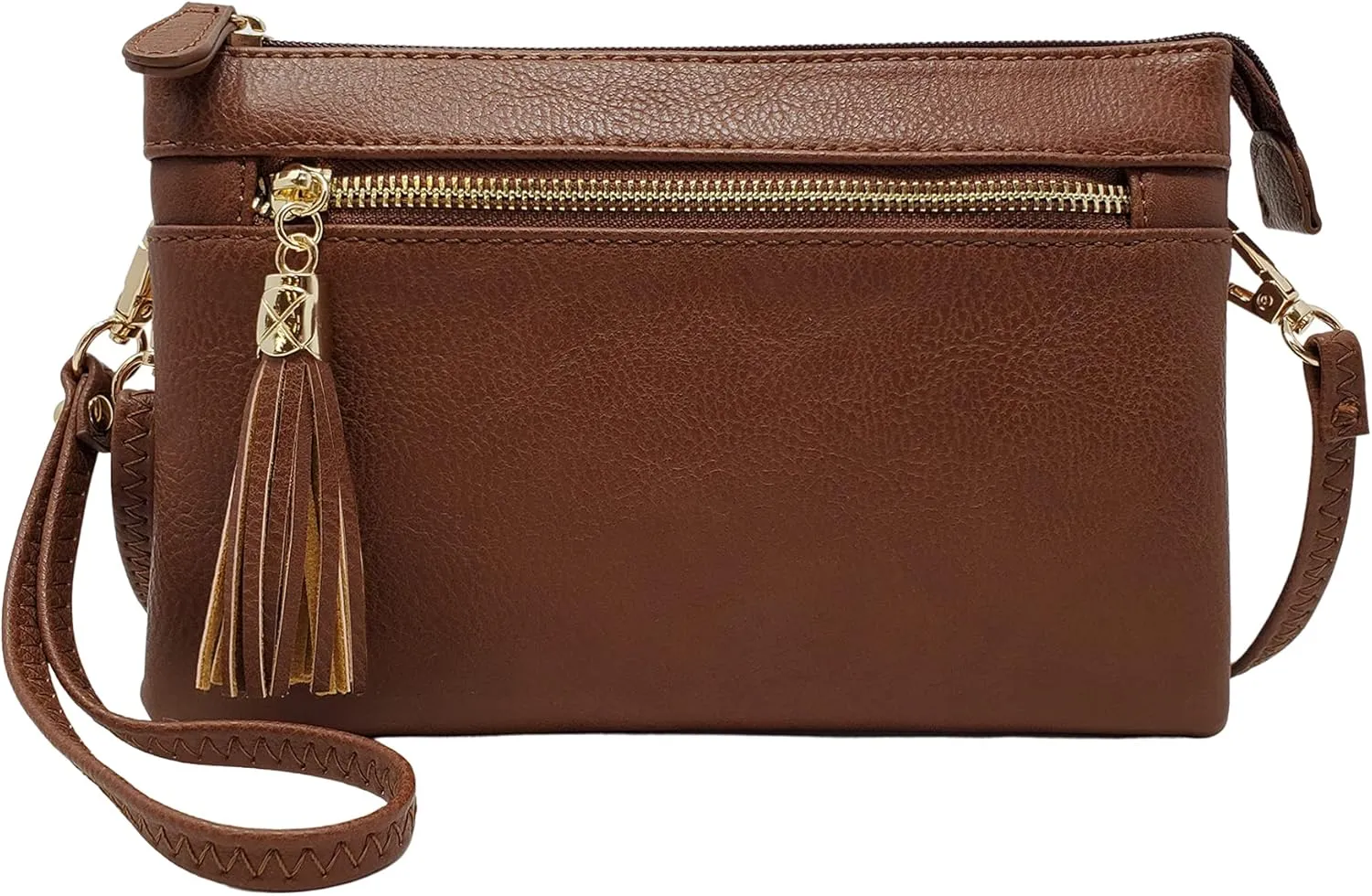 Solene Women's Lightweight Multi Compartment Wristlet Clutch Wallet Crossbody Bag