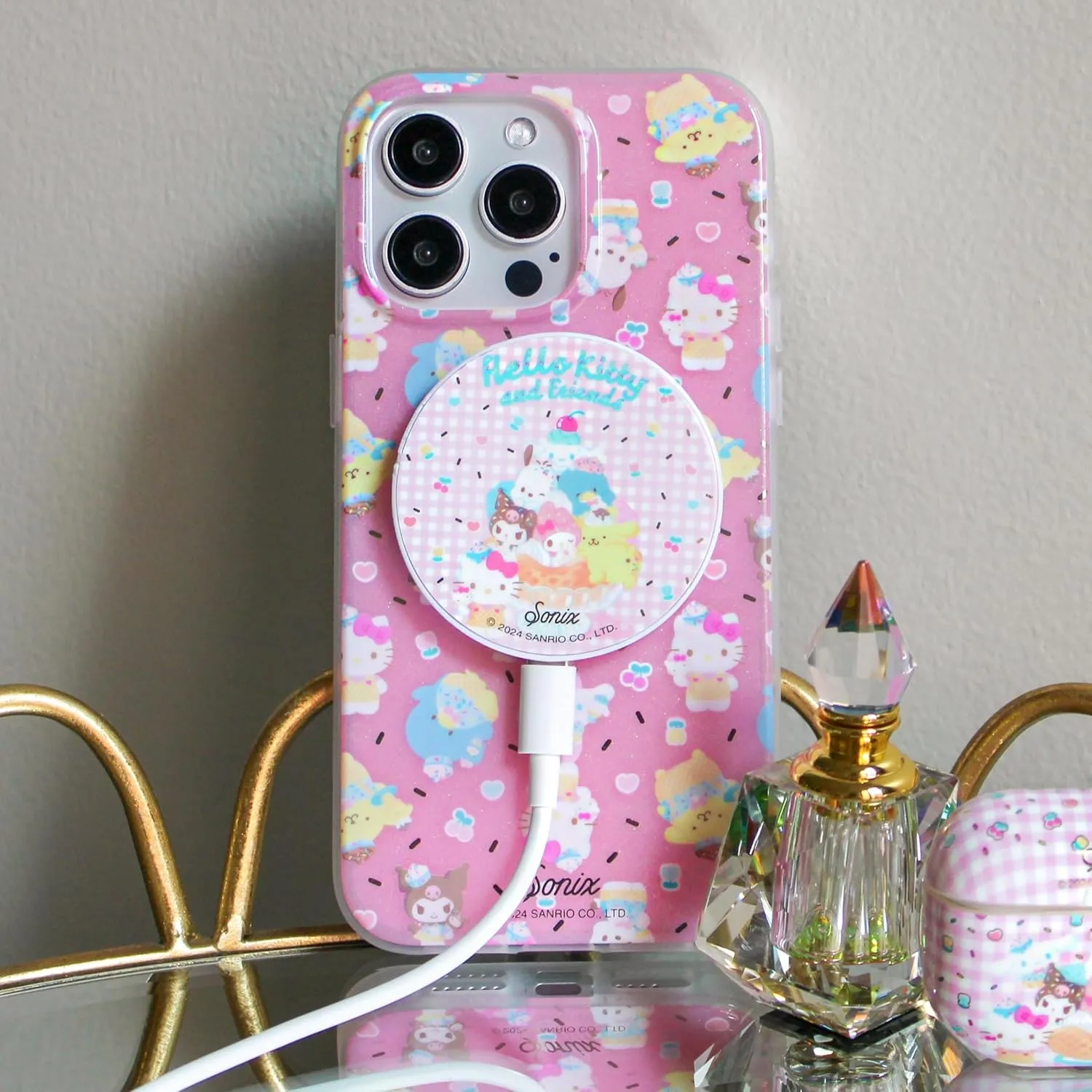 Sonix x Sanrio Phone Case for iPhone 15 Pro | Compatible with Magsafe | 10ft Drop Tested | Hello Kitty & Friends Ice Cream Parlor | iPhone 15 Pro