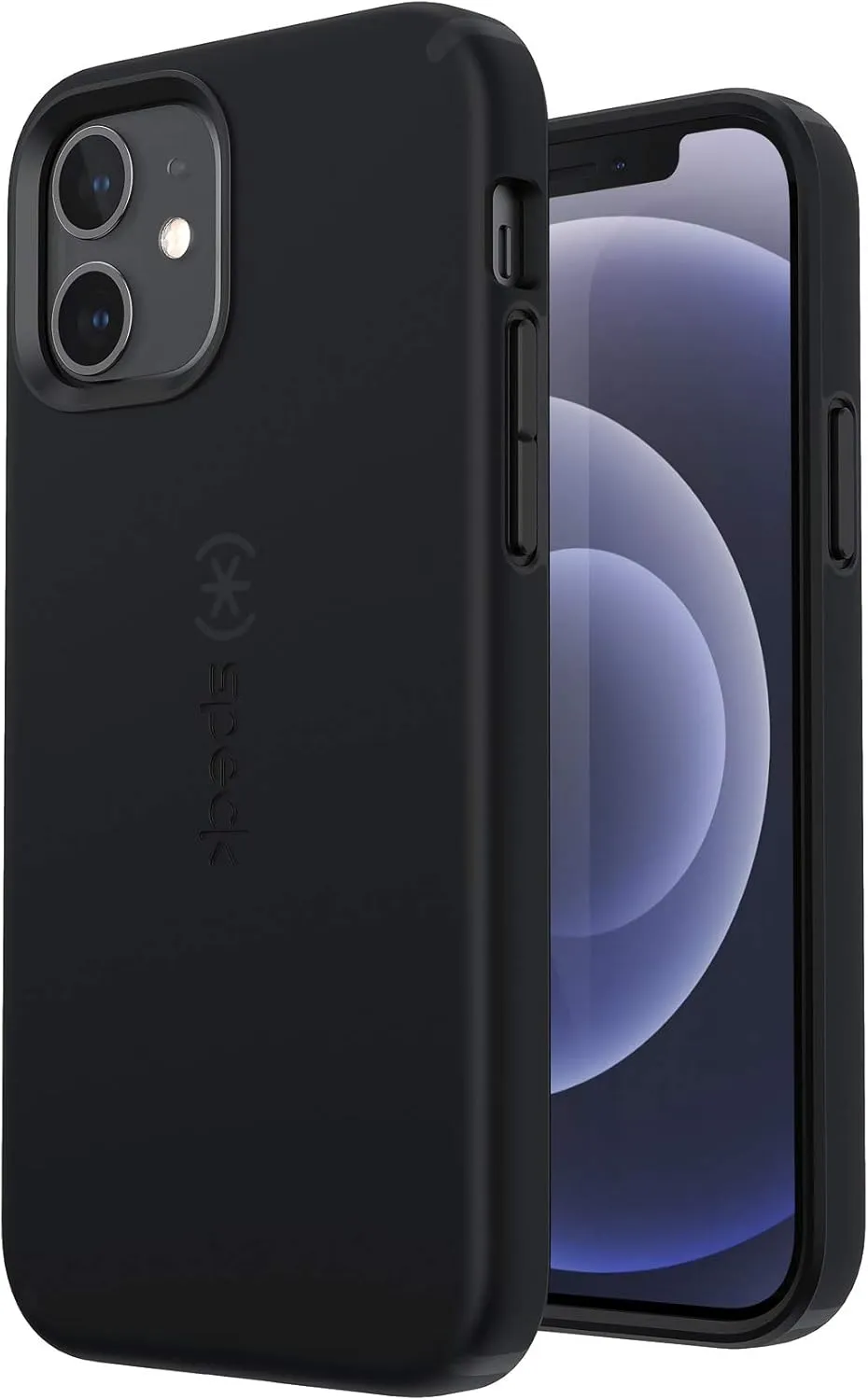 Speck iPhone 12 Case - Drop Protection Fits iPhone 12 Pro & iPhone 12 Phones - Scratch Resistant Dual Layer Case with Soft Touch Coating - Black CandyShell Pro