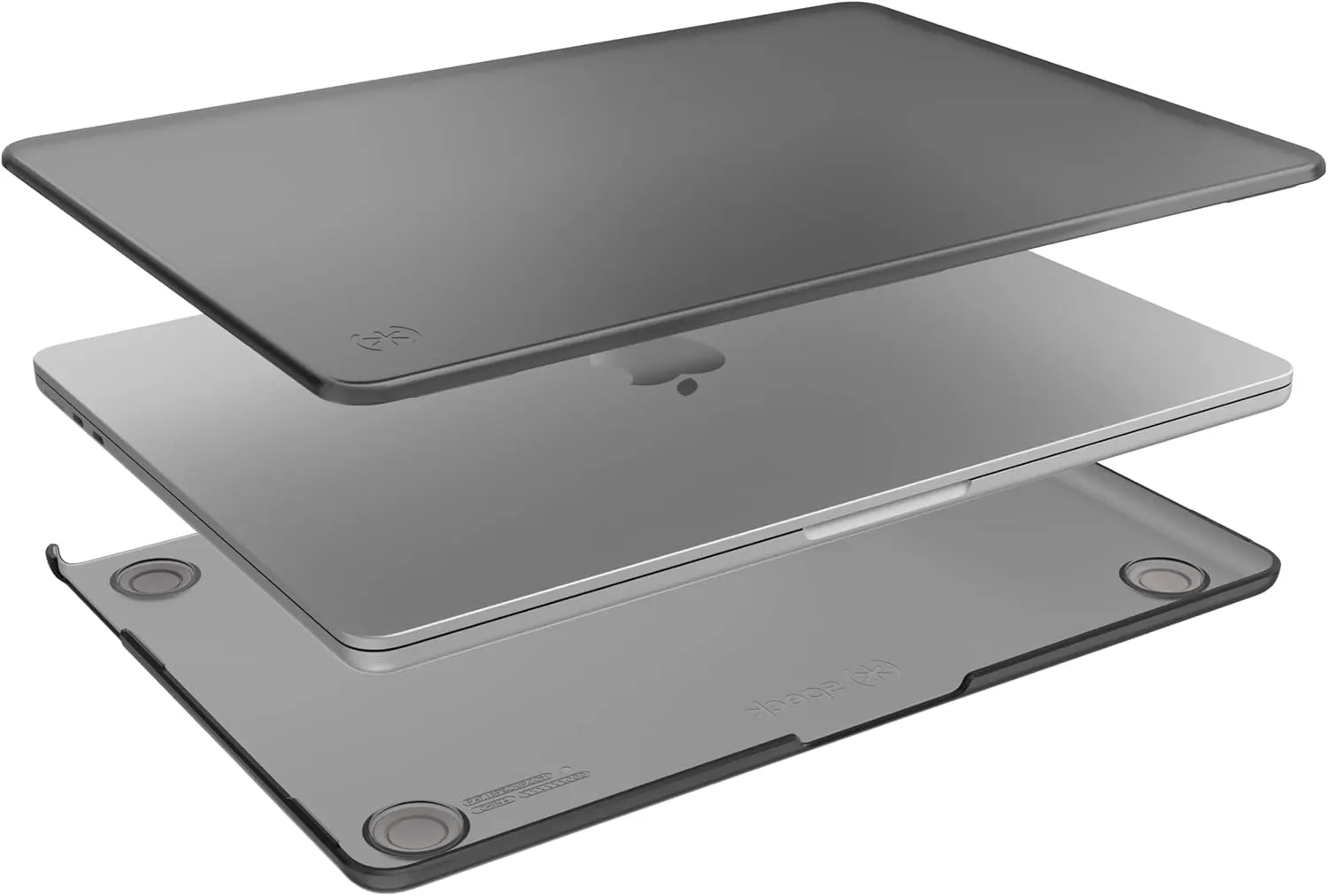 Speck SmartShell Apple MacBook Air 13-inch M2/M3/M4 (2022-2025) Case - Obsidian/Obsidian/SweaterGrey