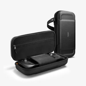 Spigen Rugged Armor Pro Designed for Steam Deck LCD (2022) / Steam Deck OLED (2023) Hard Shell Travel Carrying Case with Pockets for Accessories and Original Charger Storage Bag Carry Case - Black