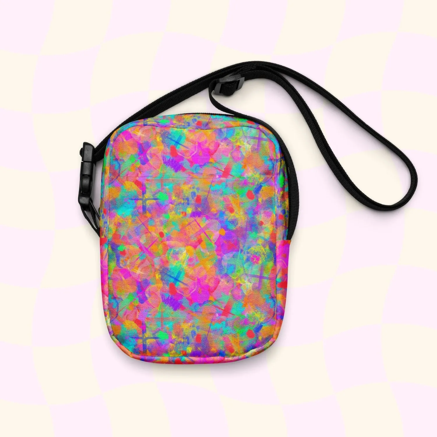 Splotches and Crosses Mini Crossbody Bag