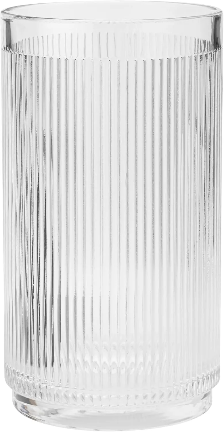 Stelton Pilastro Ribbed Glass Wine Cooler - Freezer Safe - Dishwasher Safe - Danish Design - Art Deco Tableware