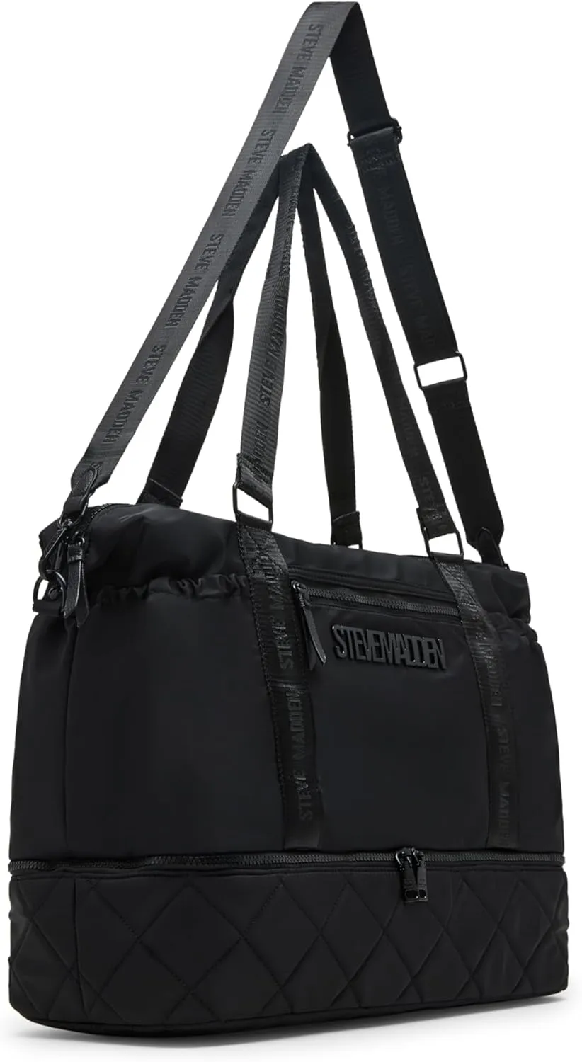 Steve Madden Barri Quilted Overnighter with Shoe Compartment