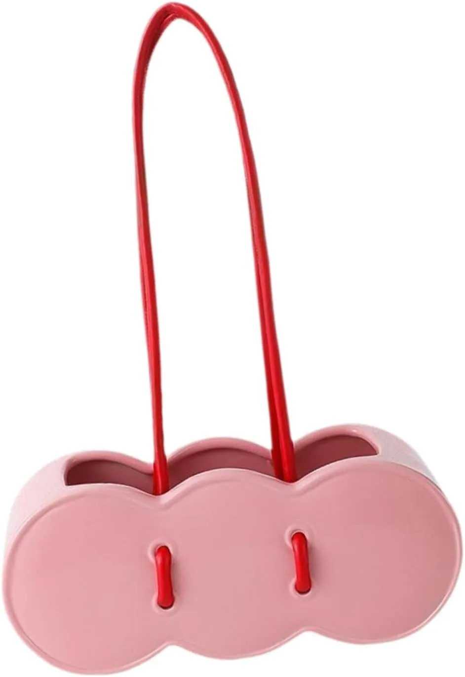 Stylish Ceramic Handbag Vase for Modern Home Decor, Pink