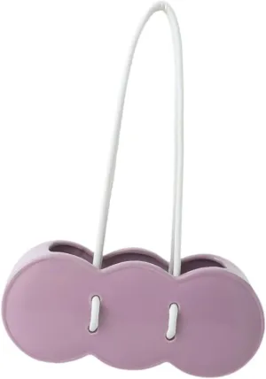 Stylish Ceramic Handbag Vase for Modern Home Decor, Violet