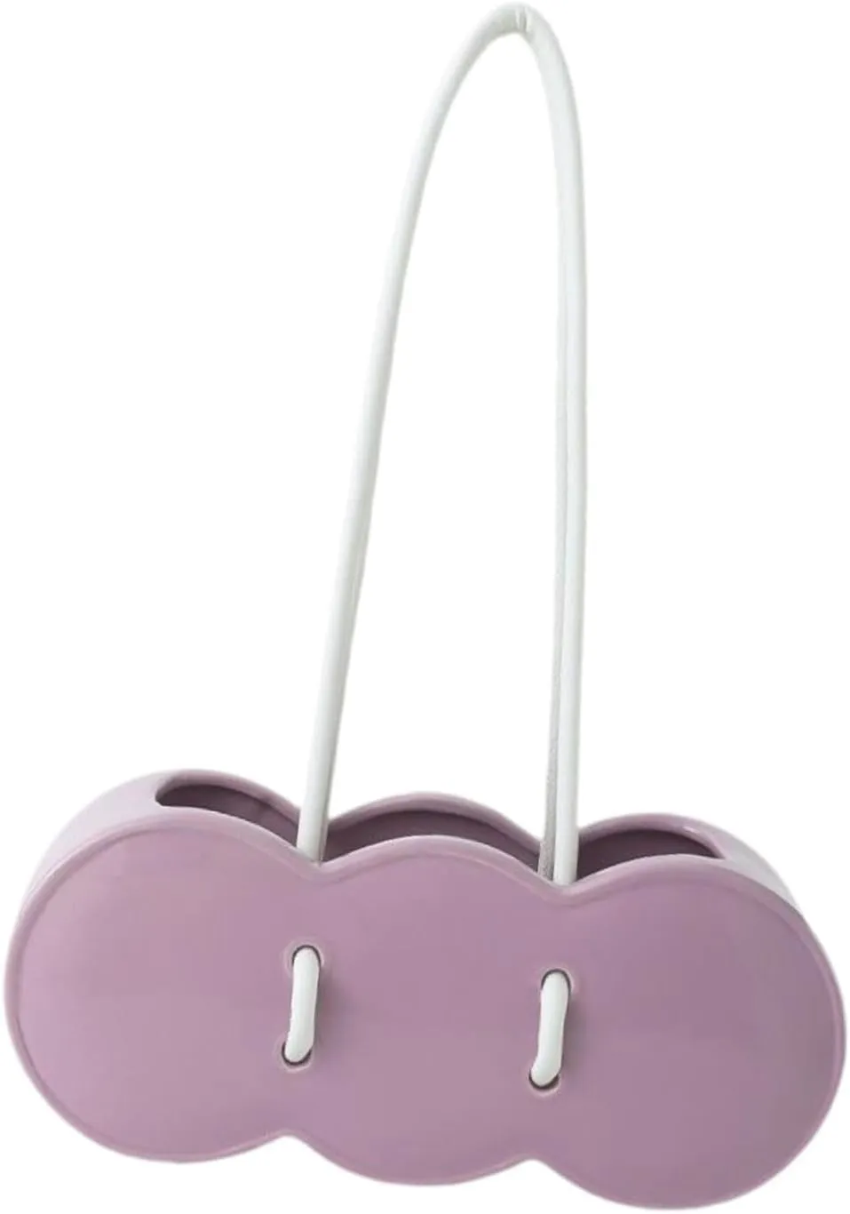 Stylish Ceramic Handbag Vase for Modern Home Decor, Violet