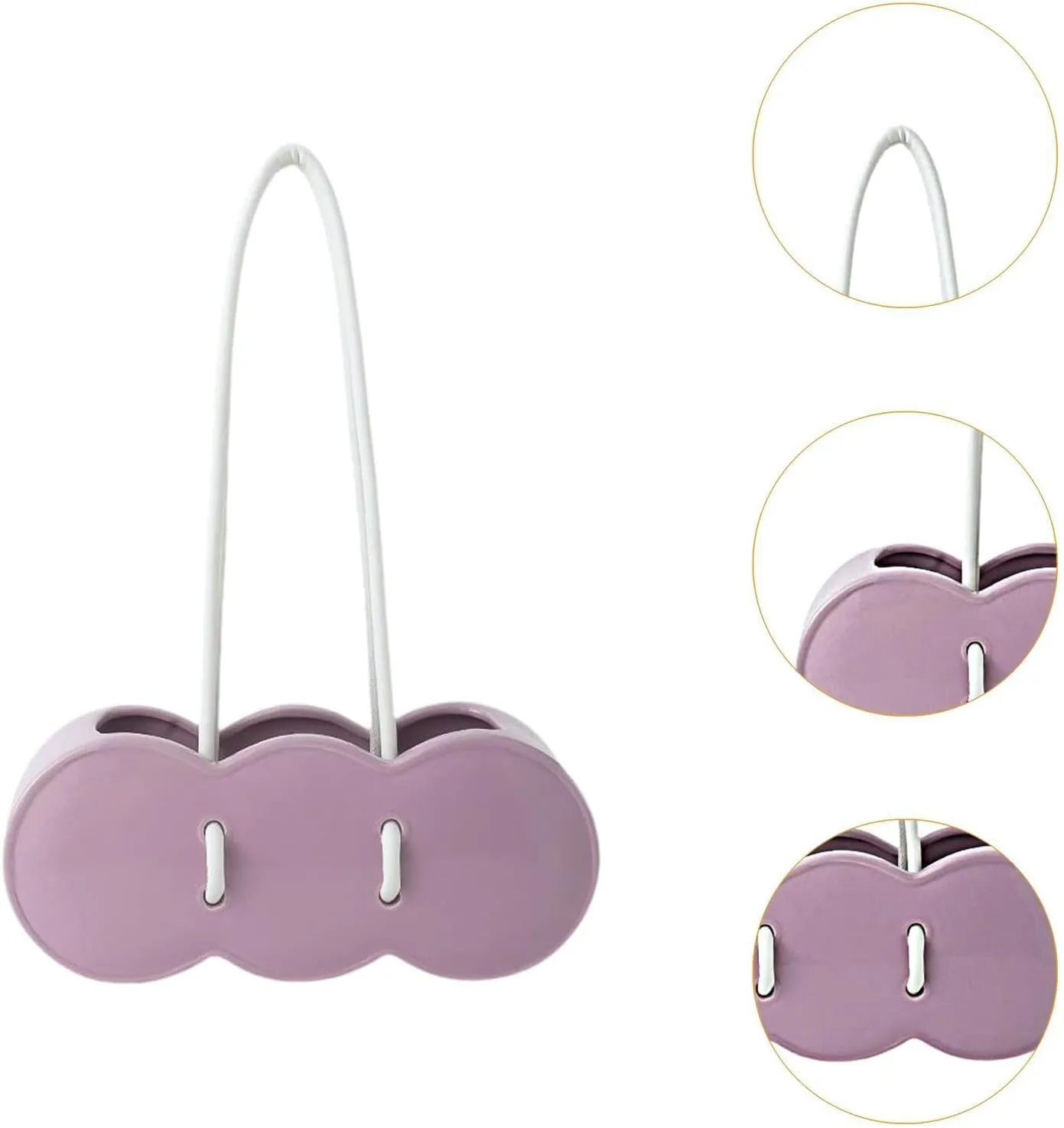Stylish Ceramic Handbag Vase for Modern Home Decor, Violet