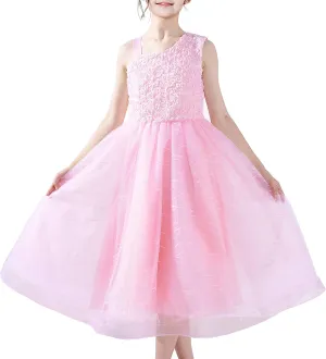 Sunny Fashion Flower Girl Dress Ivory Sequin Bridesmaid Wedding Party Size 6-12