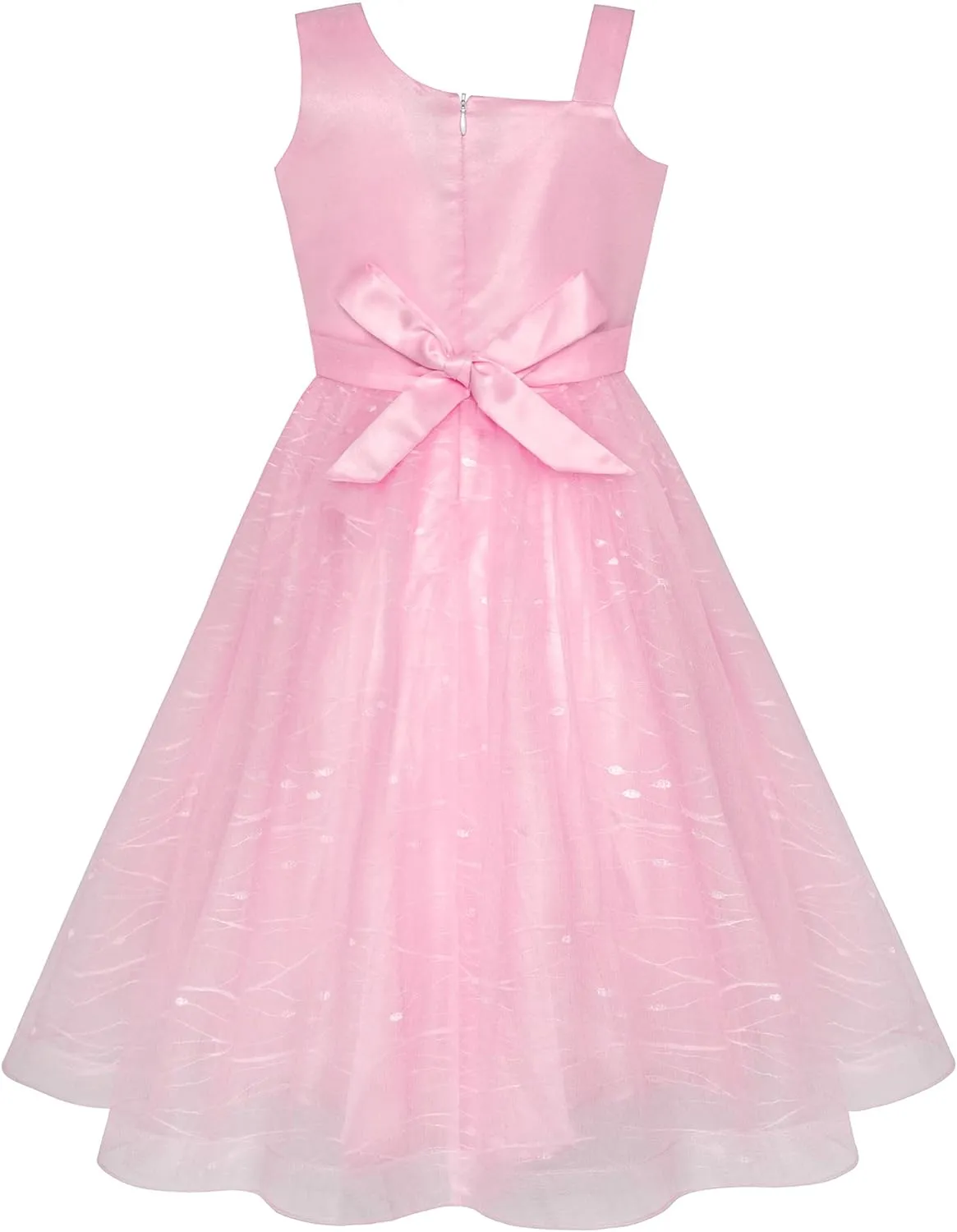 Sunny Fashion Flower Girl Dress Ivory Sequin Bridesmaid Wedding Party Size 6-12