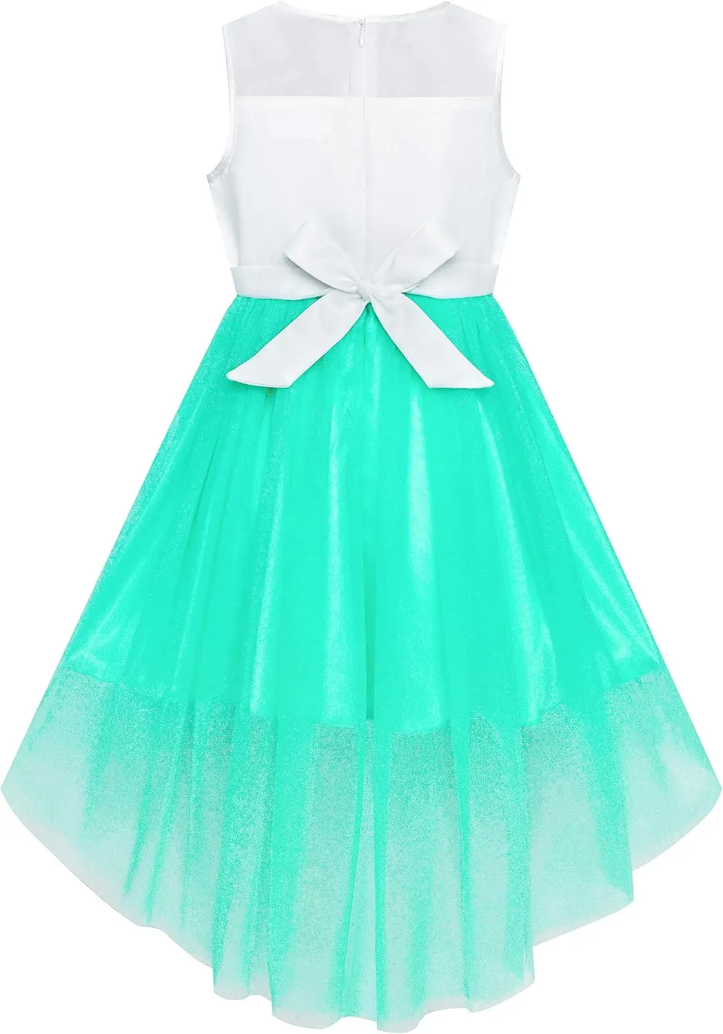 Sunny Fashion Flower Girls Dress Unicorn Rainbow Pageant Princess Party