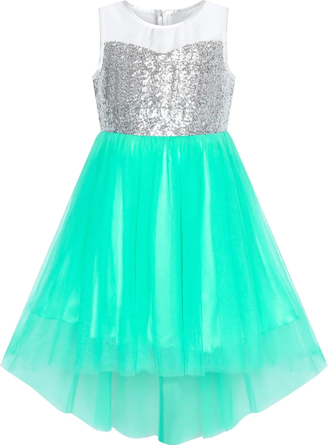 Sunny Fashion Flower Girls Dress Unicorn Rainbow Pageant Princess Party