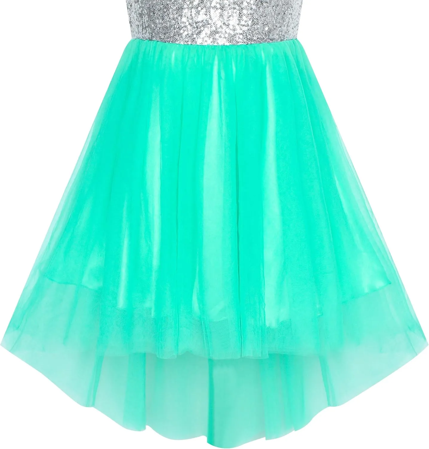 Sunny Fashion Flower Girls Dress Unicorn Rainbow Pageant Princess Party