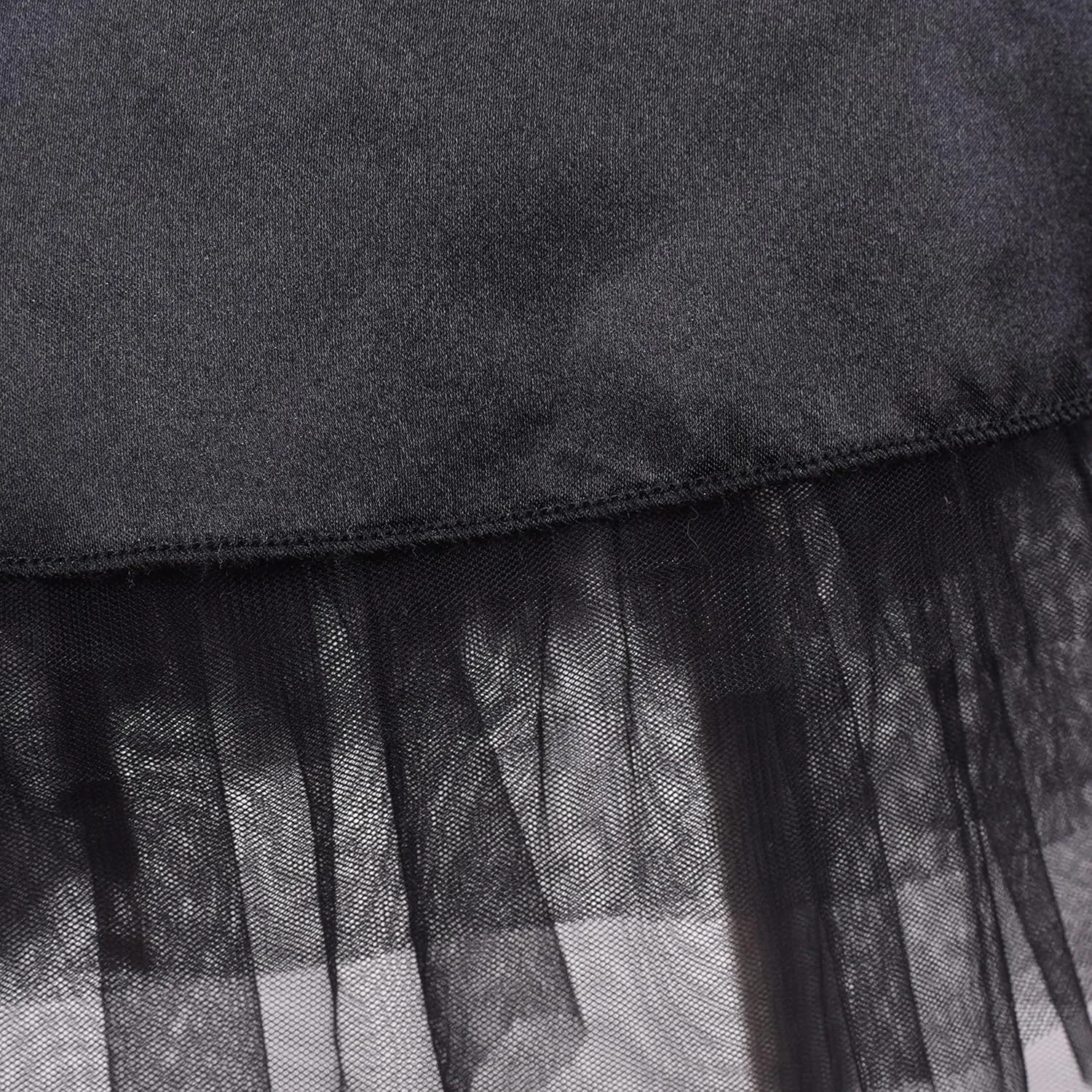 Sunny Fashion Girls Dress Black Lace Cake Multilayered Leather Belt Tutu Tulle