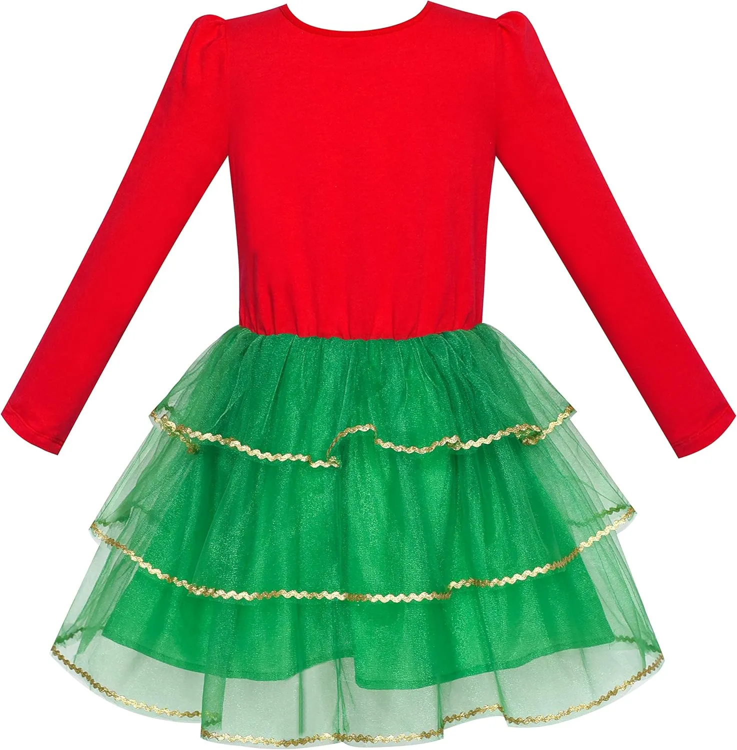 Sunny Fashion Girls Dress Long Sleeve Christmas Owl Sparkling Sequin Tulle